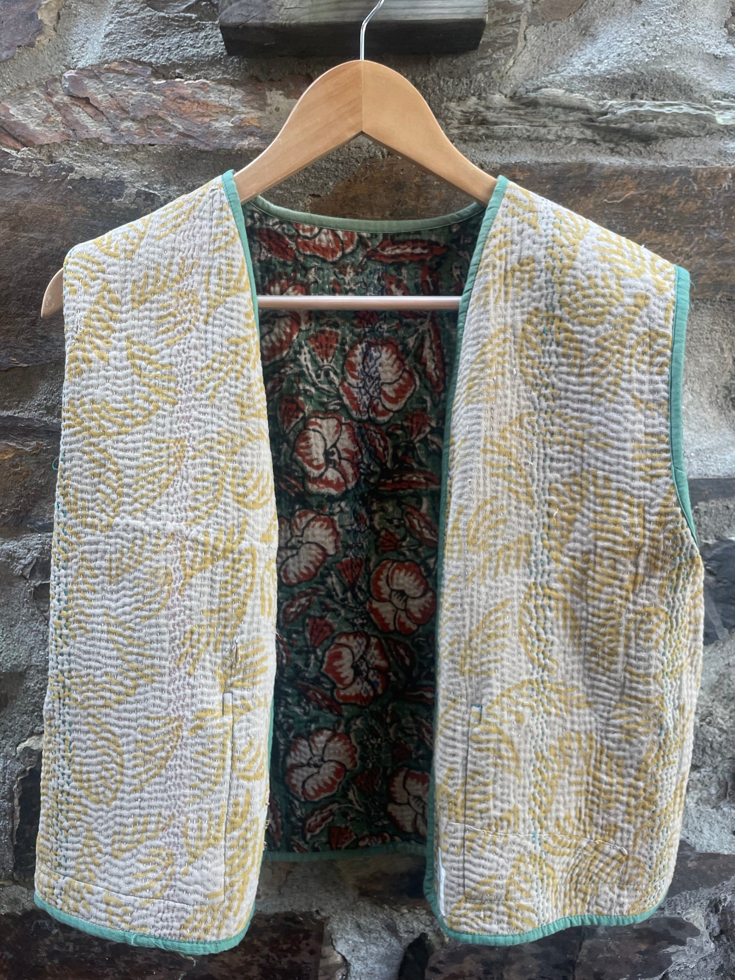 Red Flower Kantha