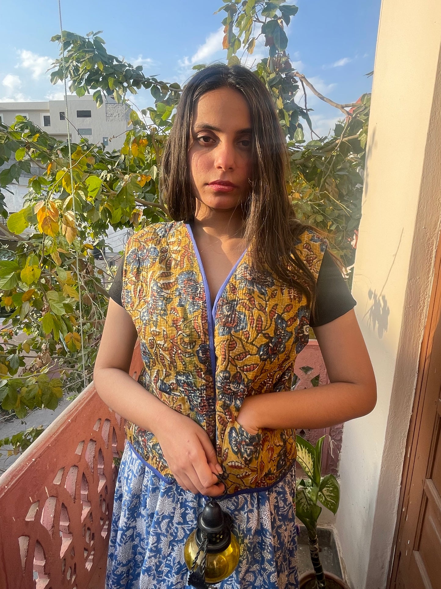 Green to Purple Kantha