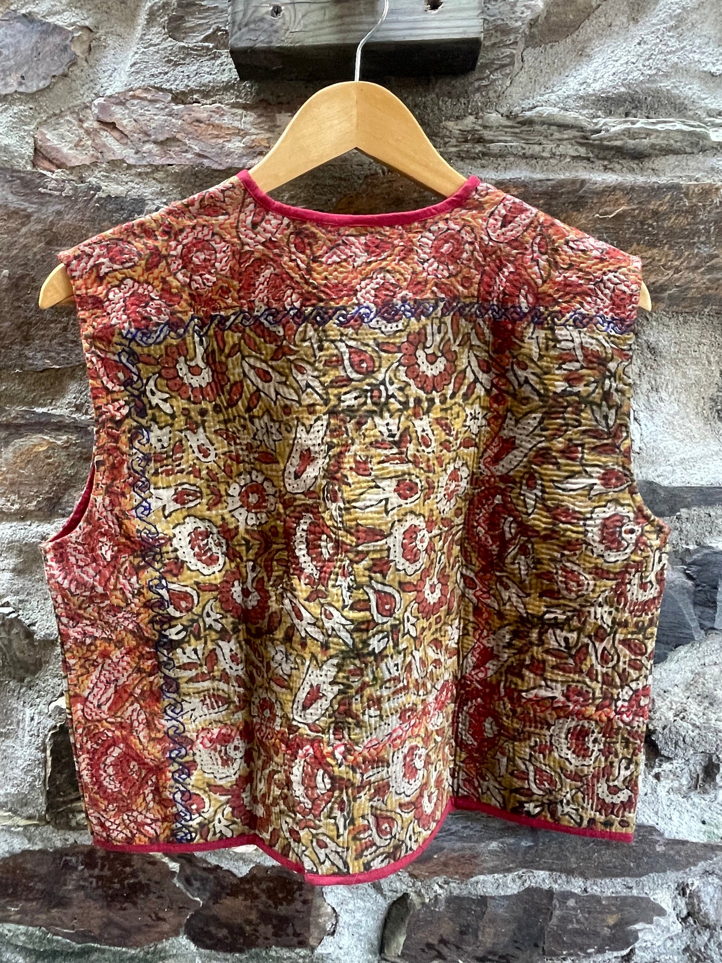 Yellow and Red Kantha