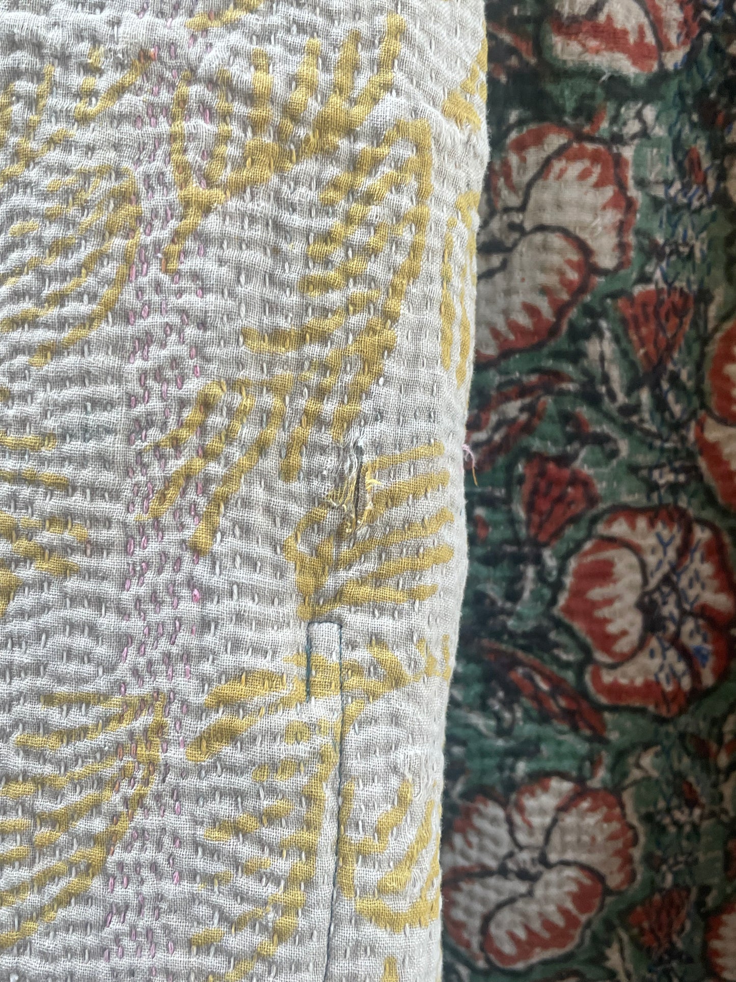 Red Flower Kantha