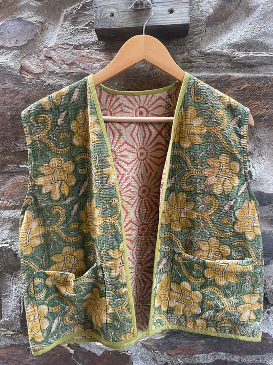 Yellow Flower Kantha