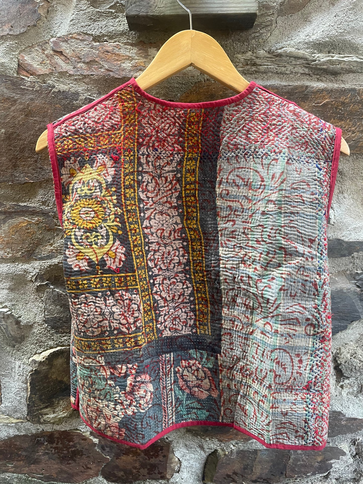 Yellow and Red Kantha