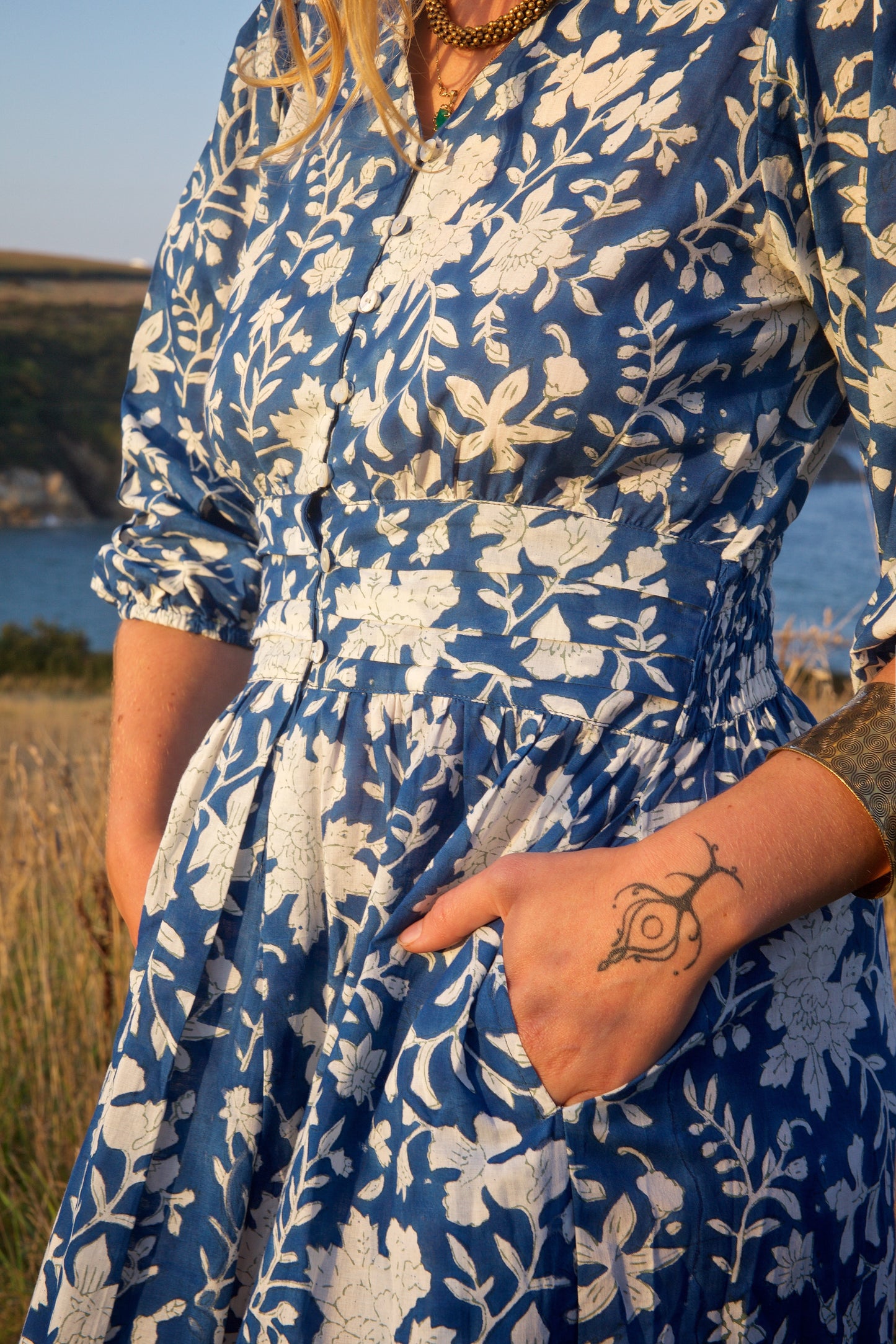 Blue and White Cowgirl