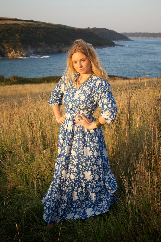 Blue and White Cowgirl