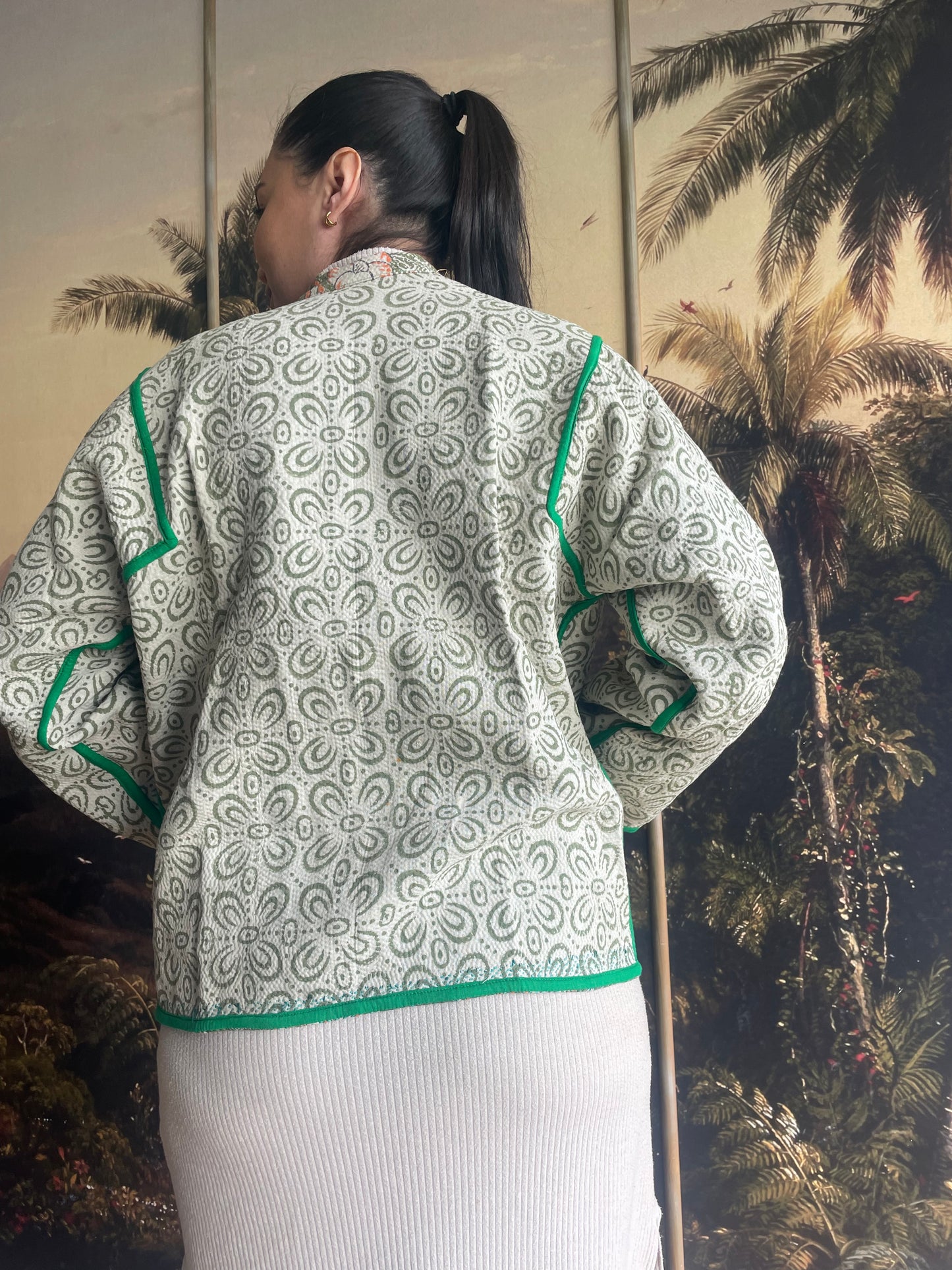 Green Blockprint Faithful Jacket