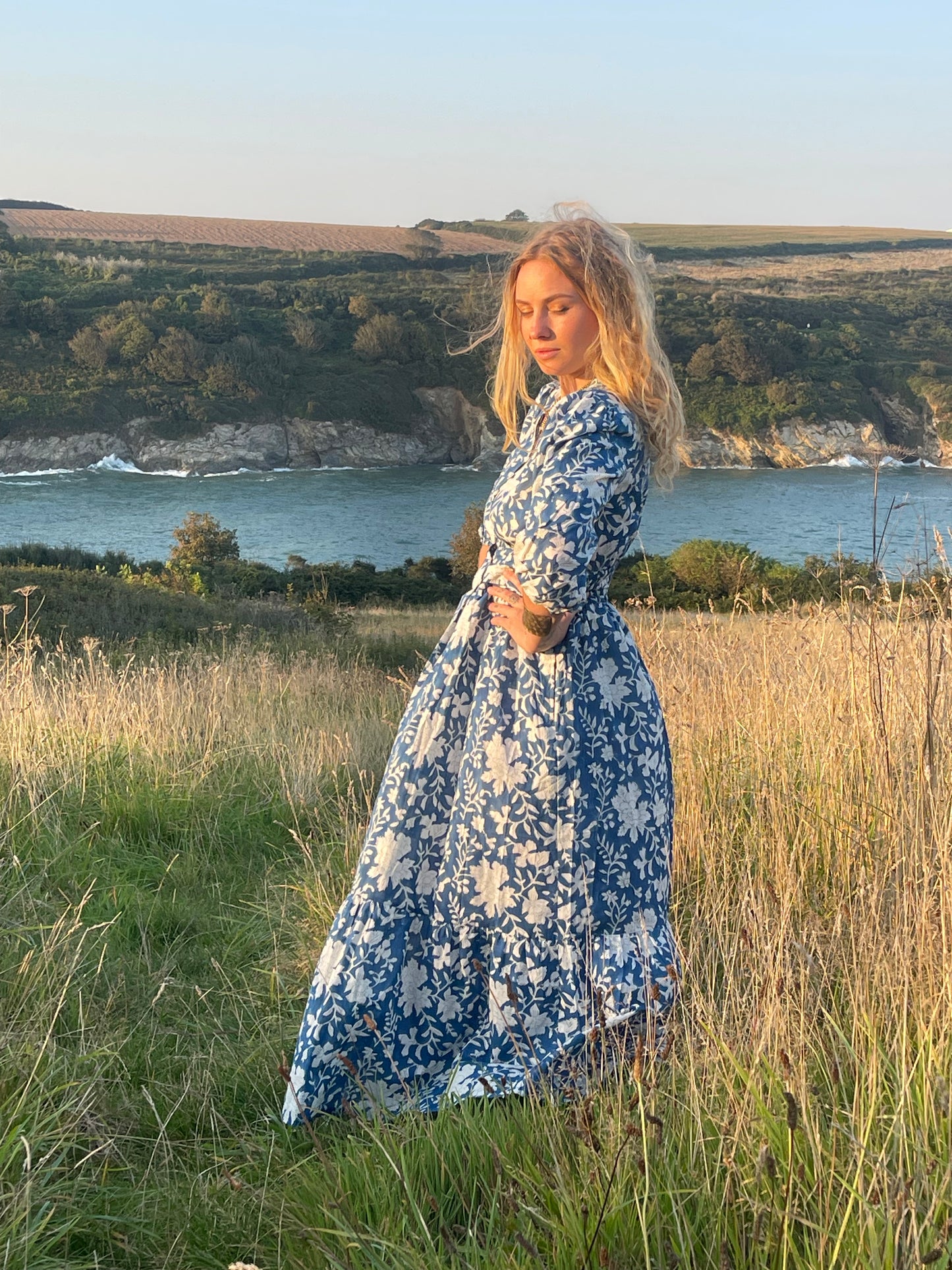 Blue and White Cowgirl